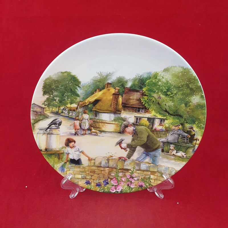 Royal Doulton Plate 1992 - The Dry-Stone Waller with CoA - 7111 RD