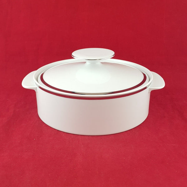 Thomas Rosenthal Germany White with Sliver Band Tureen with Lid - 7074 OA