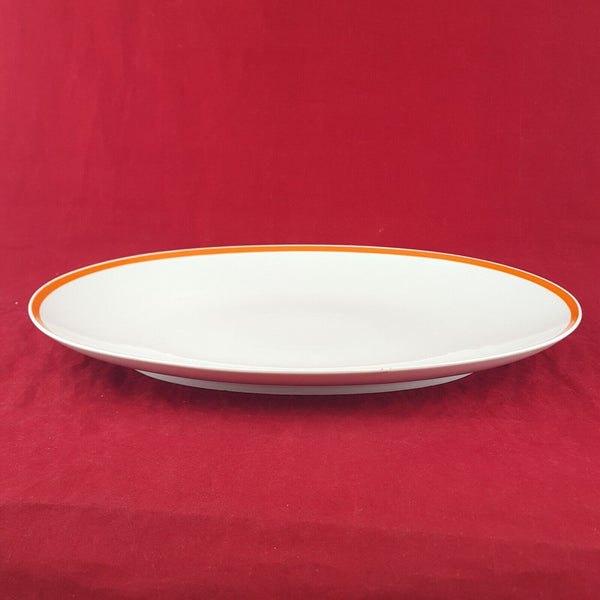 Thomas Rosenthal Germany White with Yellow Band Large Serving Platter - 7077 OA