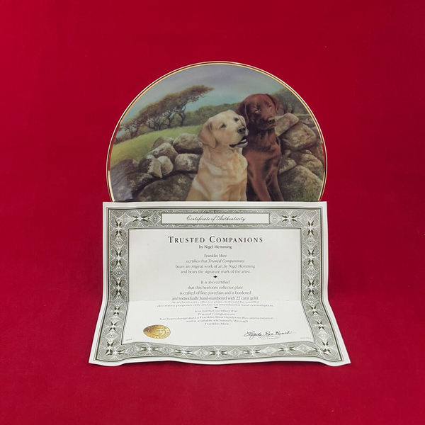 Franklin Mint  Collector Plate - Trusted Companions with CoA - 7114 N/A