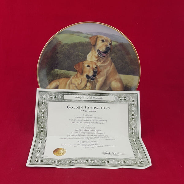 Franklin Mint  Collector Plate - Golden Companions with CoA - 7116 N/A