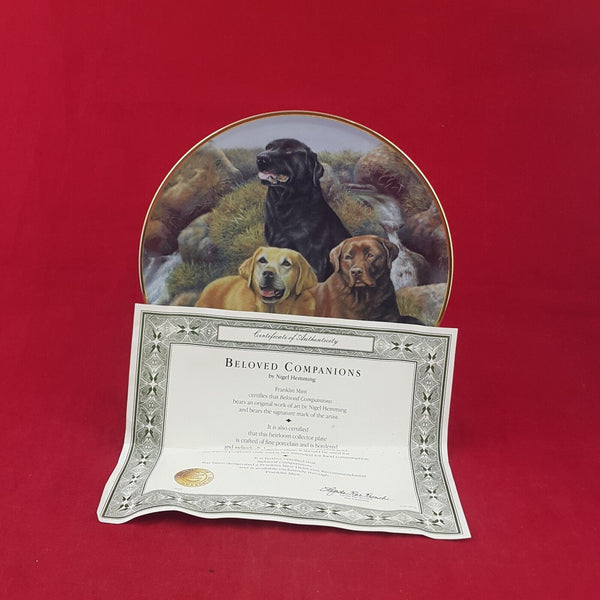 Franklin Mint  Collector Plate - Beloved Companions with CoA - 7118 N/A