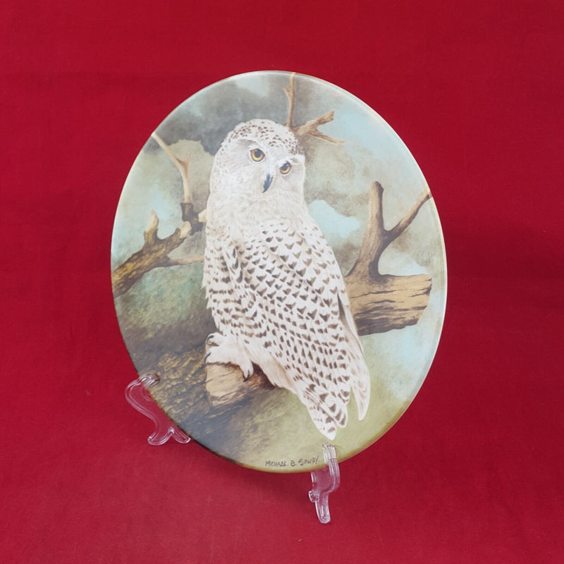 Coalport Decorative Plate - Snowy Owl Box & CoA - 7120 CP
