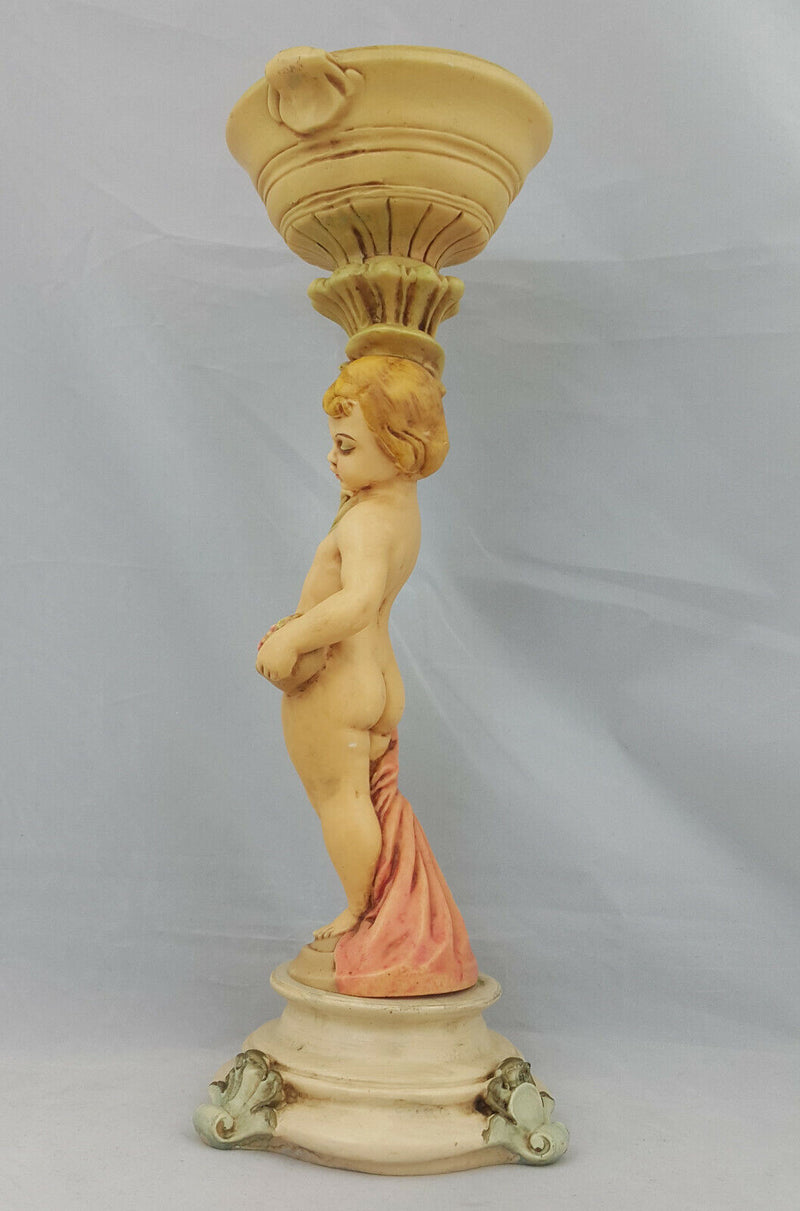 Made in Italy Figurine Boy Candle Holder