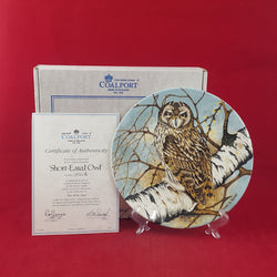 Coalport Decorative Plate - Short-Eared Owl Box & CoA - 7122 CP