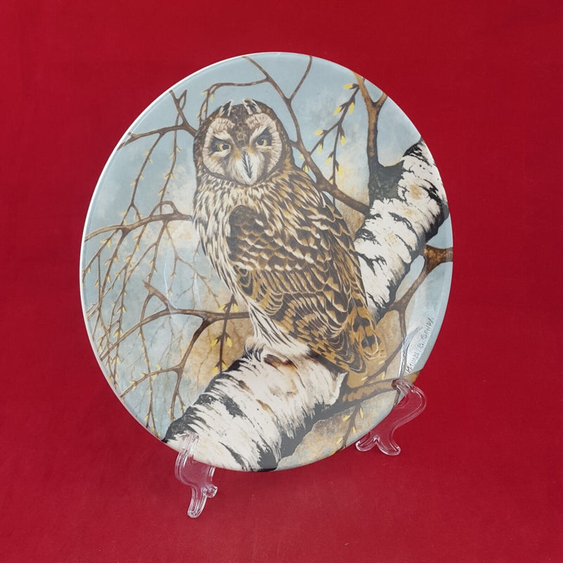 Coalport Decorative Plate - Short-Eared Owl Box & CoA - 7122 CP