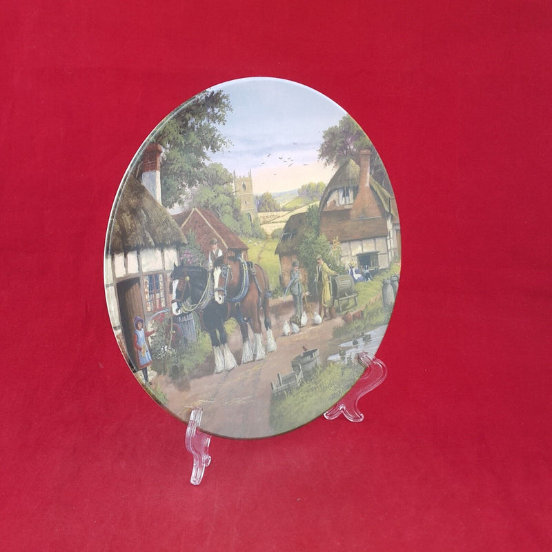 Royal Doulton Decorative Plate - Off to the Fields Box & CoA - 7124 RD