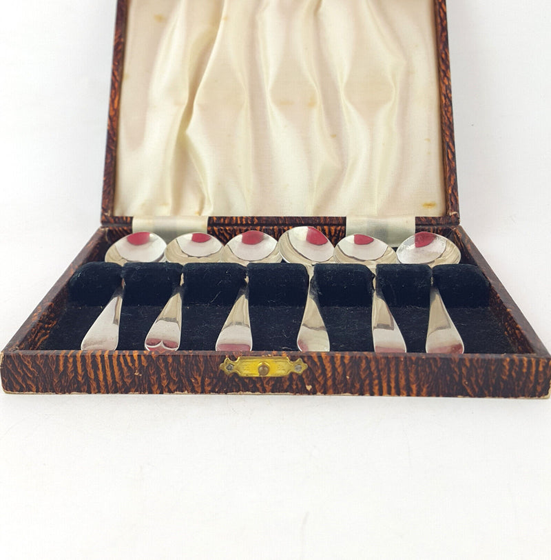 Vintage Cased Set Of Six Spoons EPNS - OA 1968