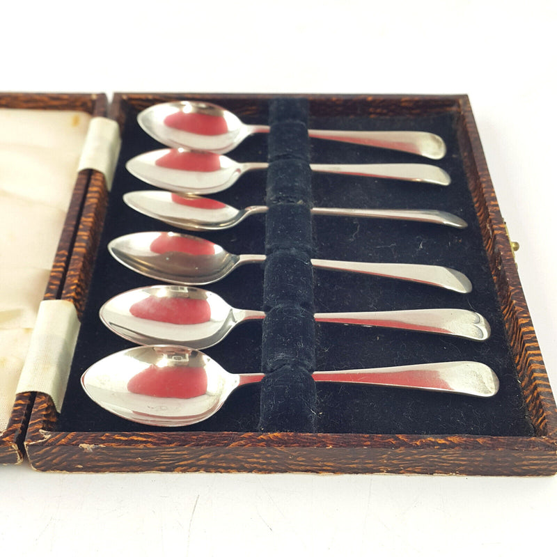 Vintage Cased Set Of Six Spoons EPNS - OA 1968
