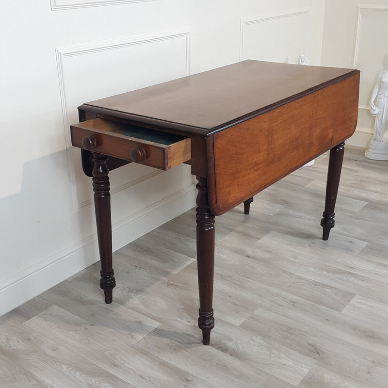 Victorian Mahogany Pembroke Table Fitted With A Drawer - F195