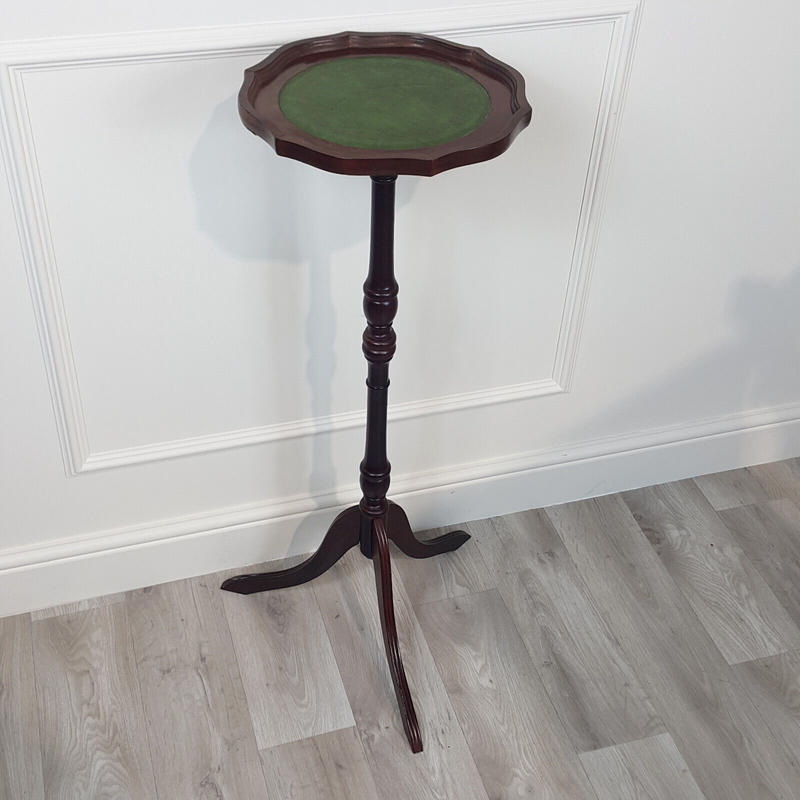 Wine Table With Leather Inset Panel - F192