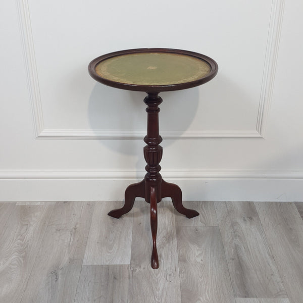 Wine Table With Leather Inset Panel - F193