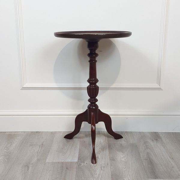 Wine Table With Leather Inset Panel - F193