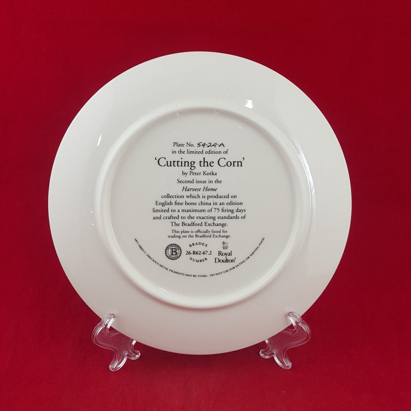 Royal Doulton Decorative Plate - The Cutting the Corn Box & CoA - 7129 RD
