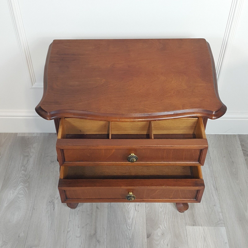 Two Drawer Side Table On Raised Legs - F196