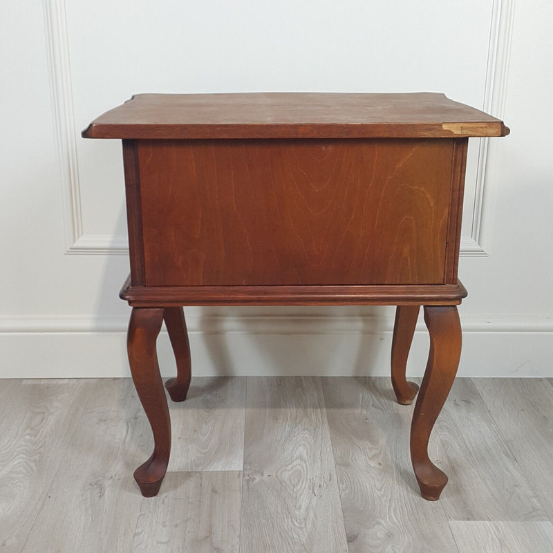 Two Drawer Side Table On Raised Legs - F196