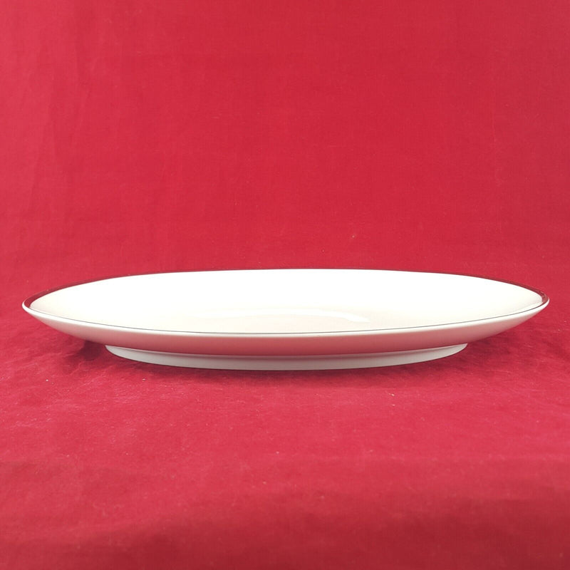 Thomas Rosenthal Germany White with Sliver Band Serving Platter - 7076 OA