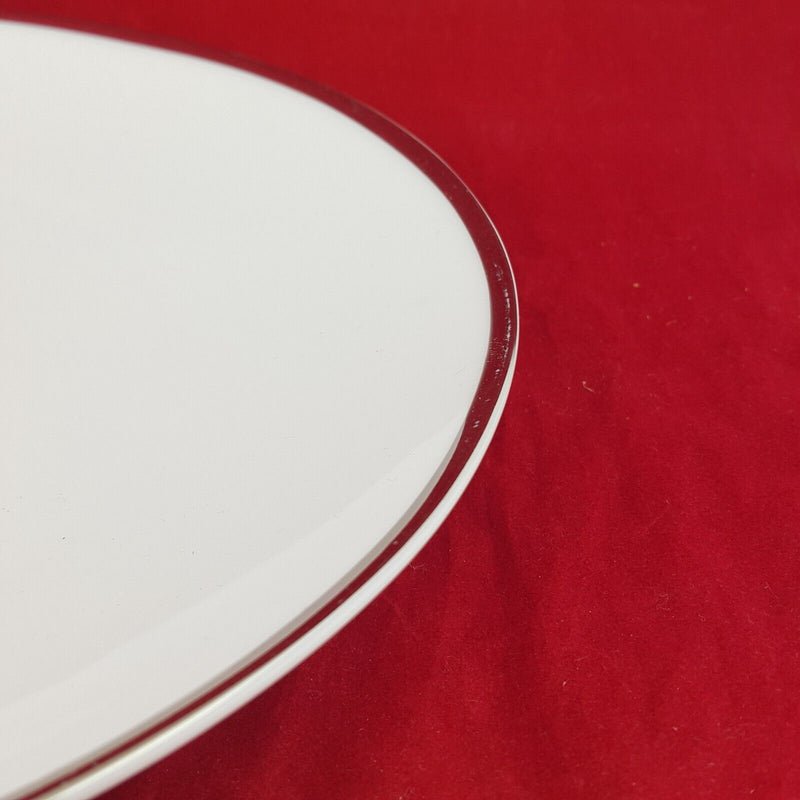 Thomas Rosenthal Germany White with Sliver Band Serving Platter - 7076 OA