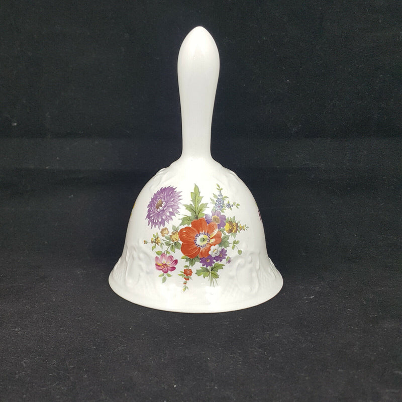 The Danbury Mint Bell Red & Purple Floral