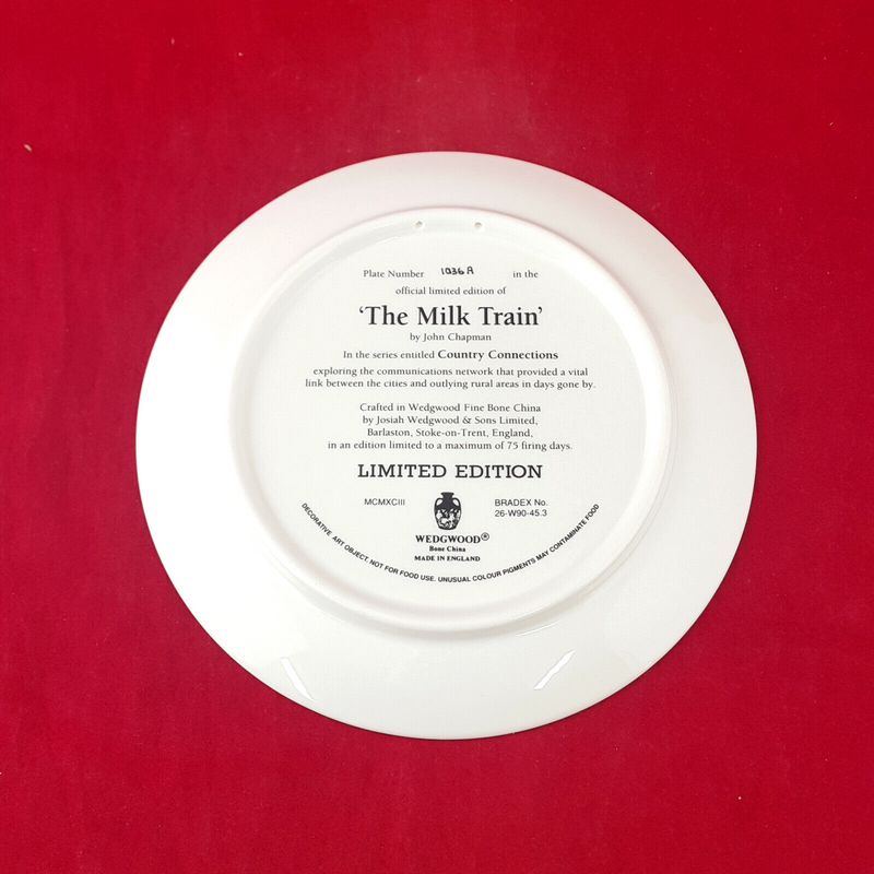 Wedgwood Decorative Plate - The Milk Train (Boxed & CoA) -  WD 1873