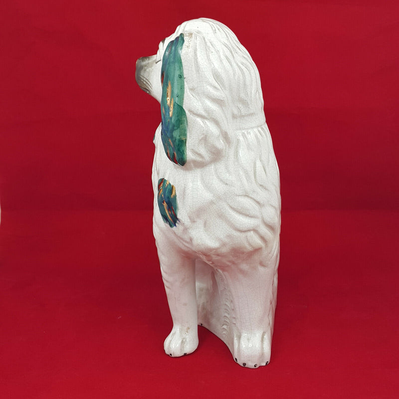 Staffordshire Spaniel Dog - Large - Green and Blue spotting - OA