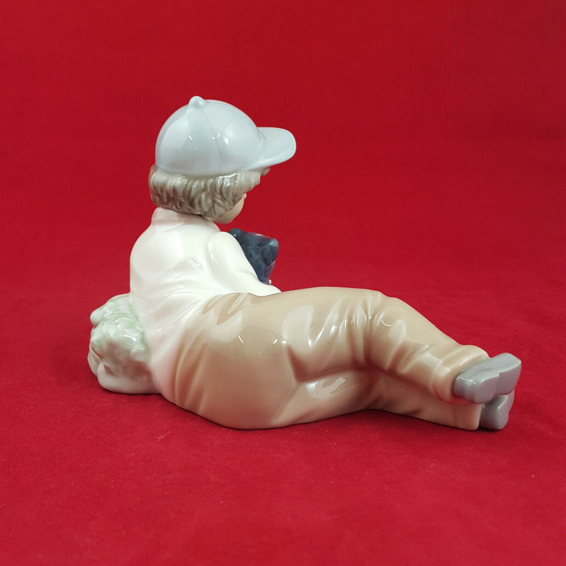 VINTAGE NAO BY Lladro Figure Shepherd Boy with Bird Rare Matt Finish £28.00  - PicClick UK