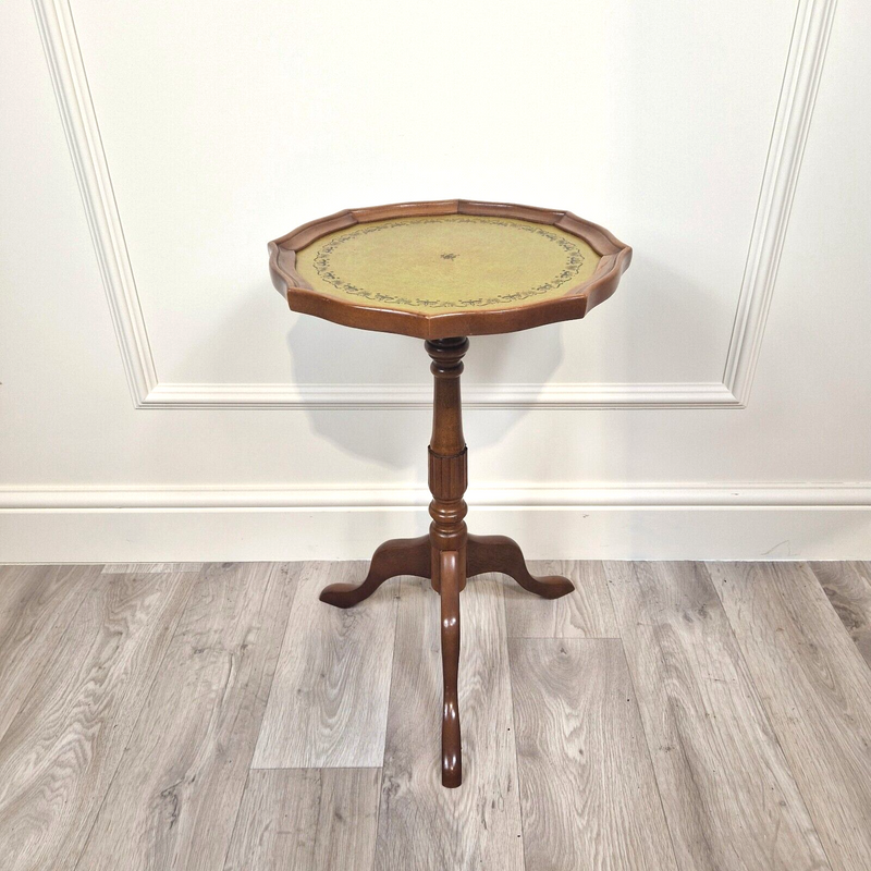 Wine Table With Leather Inset Panel - F211