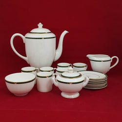 Royal Worcester Carina (Green and White) - Coffee Set - 16 Items