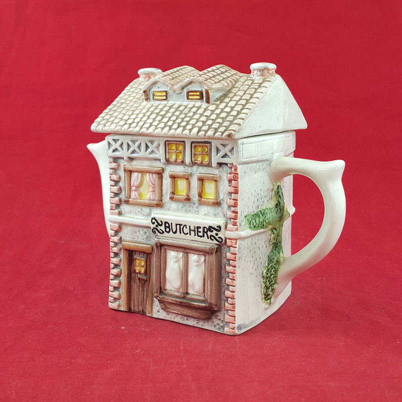 Leonardo - Collectors Handpainted Teapot - The Butcher Shop - OP 2174