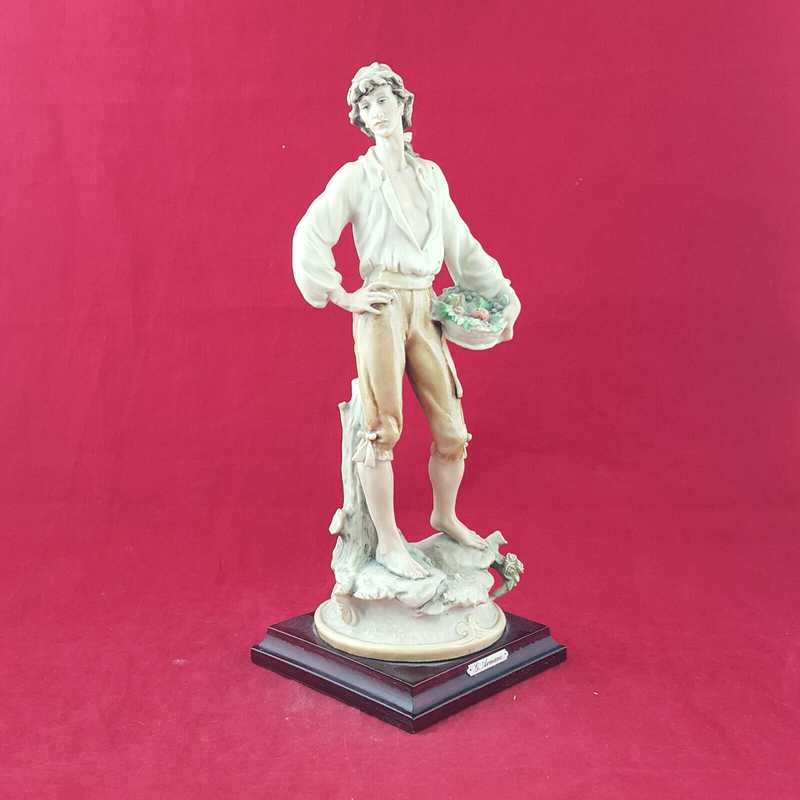 Giuseppe Armani Vintage Figurine - Man With Basket - OP 2199