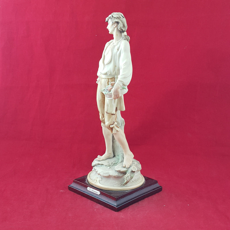 Giuseppe Armani Vintage Figurine - Man With Basket - OP 2199