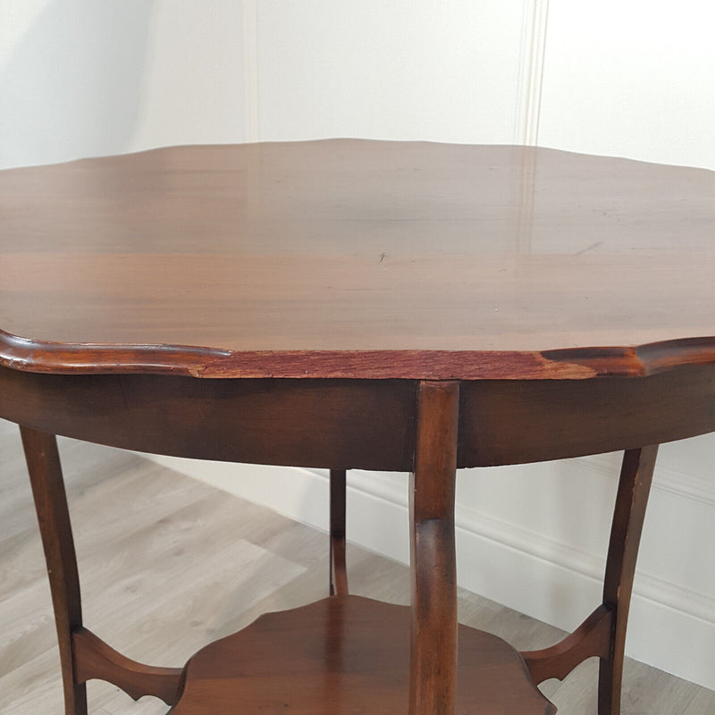 Edwardian Mahogany Carved Occasional Table - F232