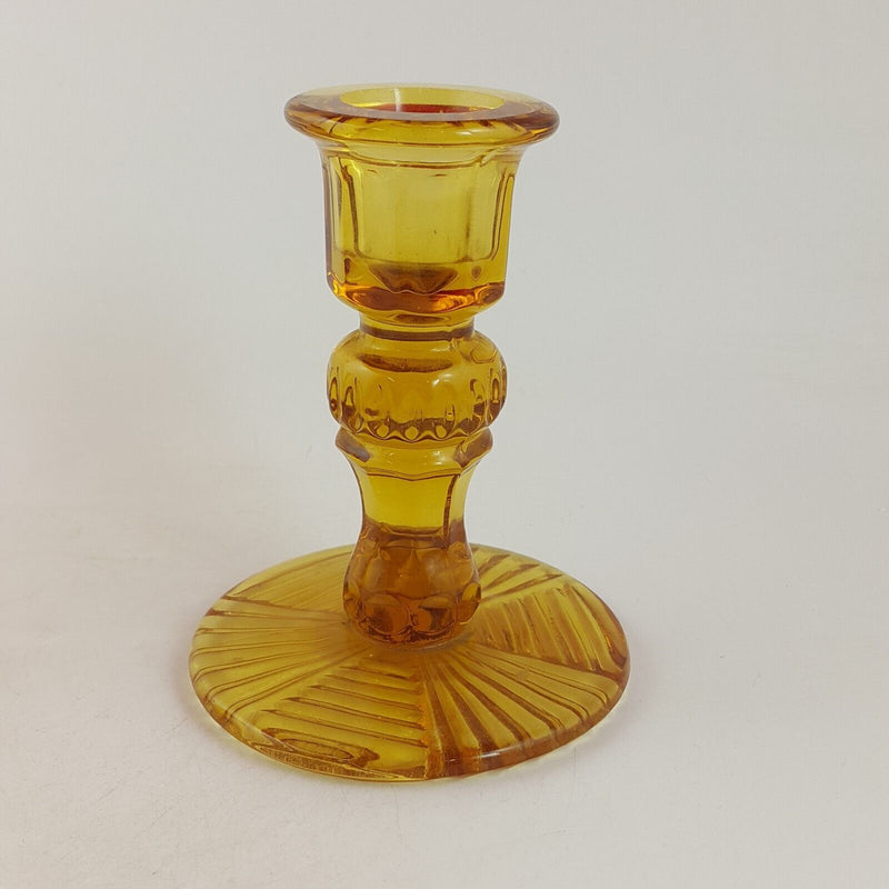 Pair of Vintage Glass Candle Holder - 7465 O/A