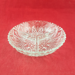 Vintage Jewelite Glass Three Section Relish Dish - OV 2216