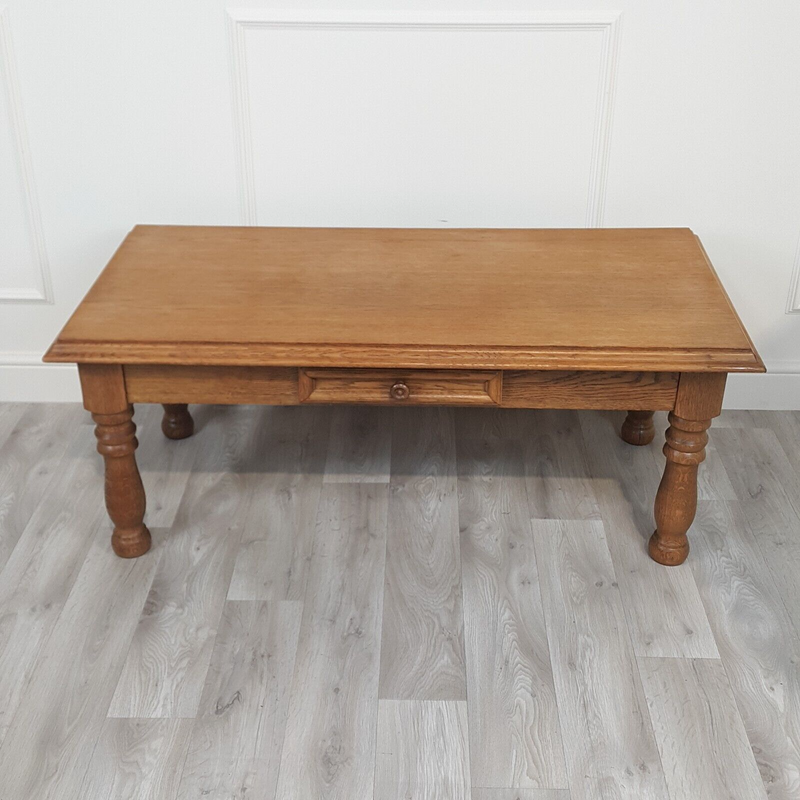 Vintage Wooden Coffee Table With Drawers On Both Sides - F238