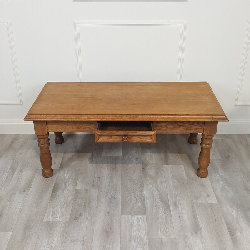 Vintage Wooden Coffee Table With Drawers On Both Sides - F238