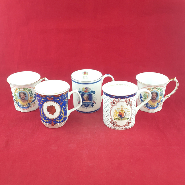 Ringtons - Queen Elizabeth Commemorative Collectors Cups x 5 - OP 2206