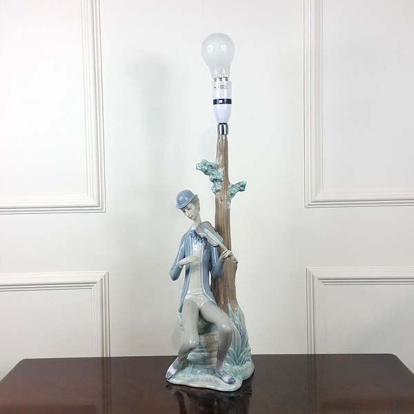 Lladro Nao Figurine 4634 Lamp Boy with Violin (Damaged) - 7065 L/N