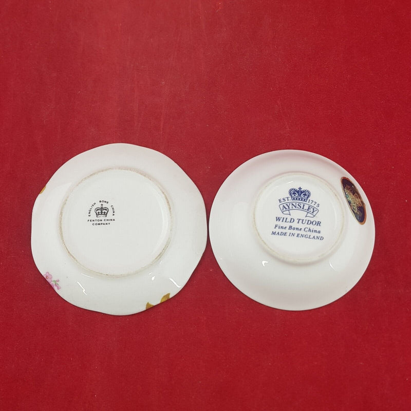 Aynsley Wild Tudor & Fenton China Miniature Plates - 7494 OA