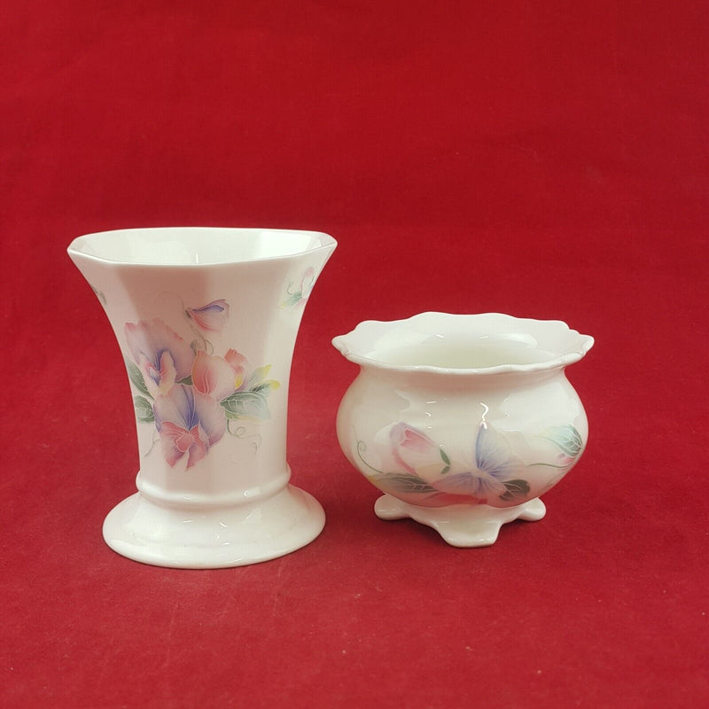 Aynsley Little Sweatheart Small Vase & Sugar Bowl - 7495 OA