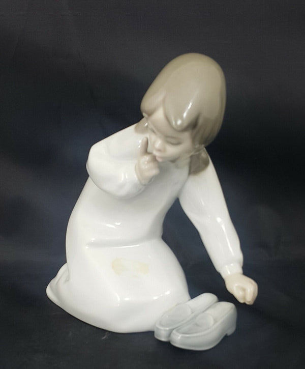 Lladro Figurine 4523 Girl and Slippers - Restored