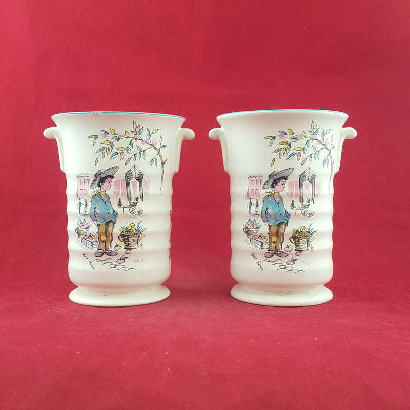 Pair Of Crown Ducal Petit Pierre Vase - OP 2222