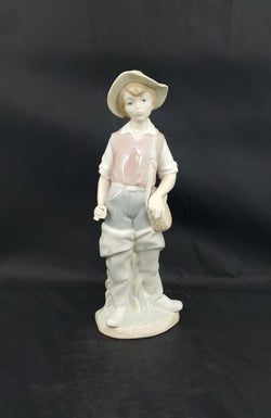 Lladro Figurine Gone Fishing 4809 - Fishing Rod Missing