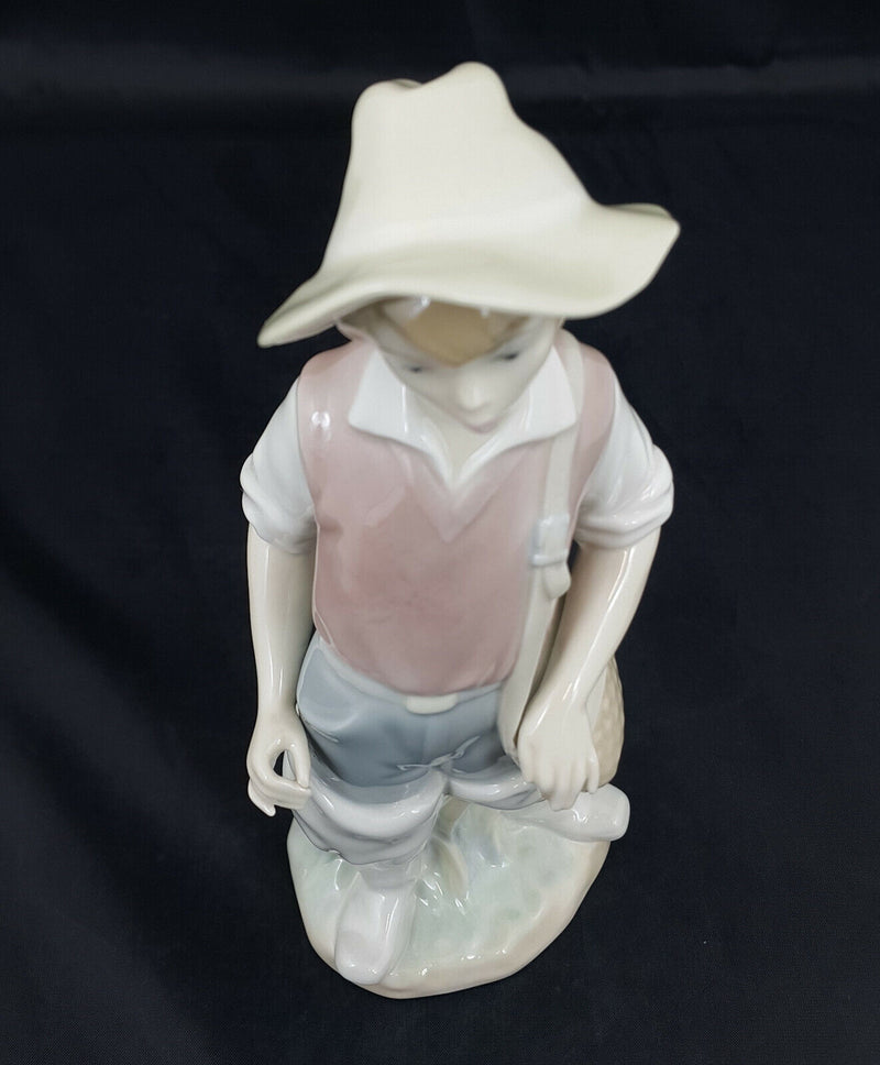 Lladro Figurine Gone Fishing 4809 - Fishing Rod Missing