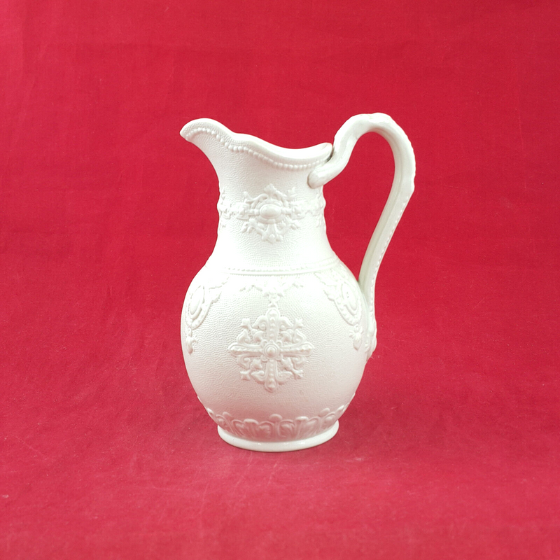 Victorian Ironstone Pitcher With Embossed Royal Decoration - TF 124