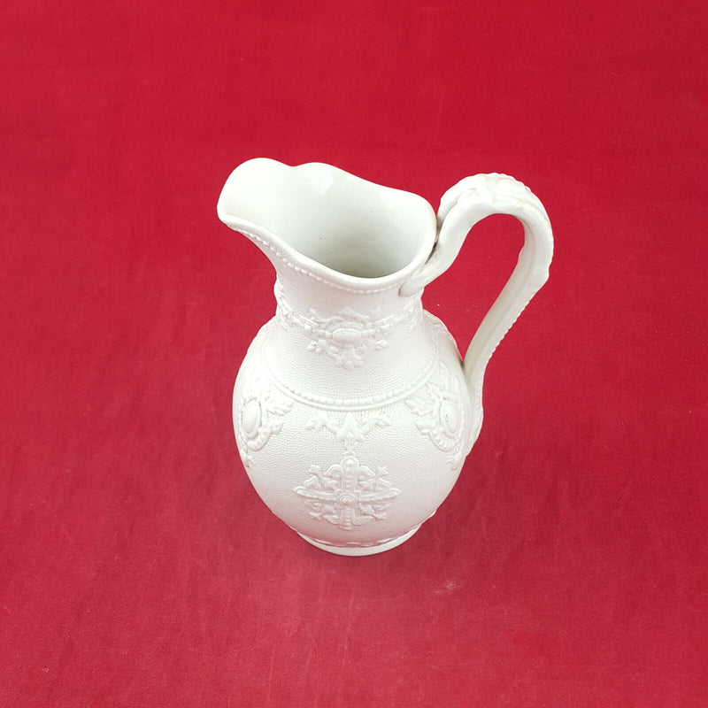 Victorian Ironstone Pitcher With Embossed Royal Decoration - TF 124