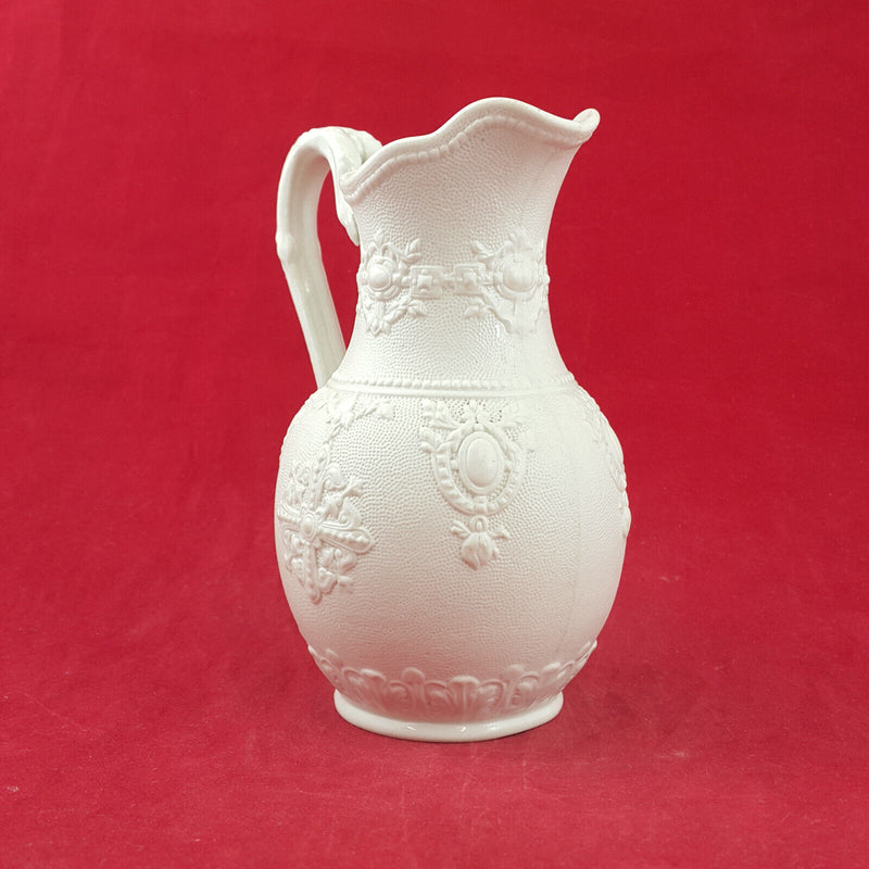 Victorian Ironstone Pitcher With Embossed Royal Decoration - TF 124