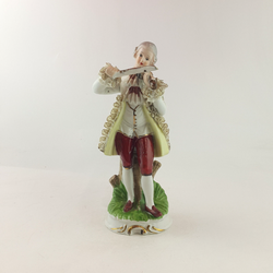 Unmarked Porcelain Figurine - Man Playing Violin - TF 114