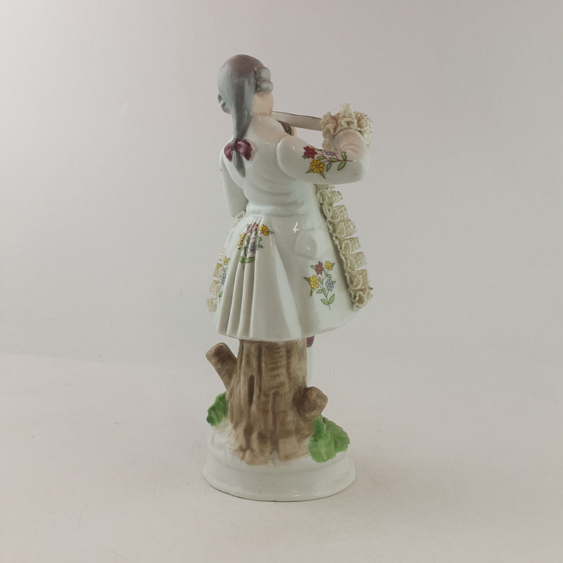 Unmarked Porcelain Figurine - Man Playing Violin - TF 114