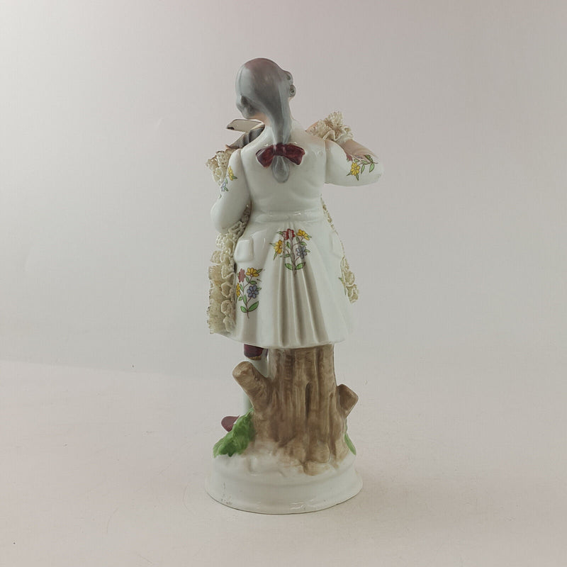 Unmarked Porcelain Figurine - Man Playing Violin - TF 114